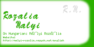 rozalia malyi business card